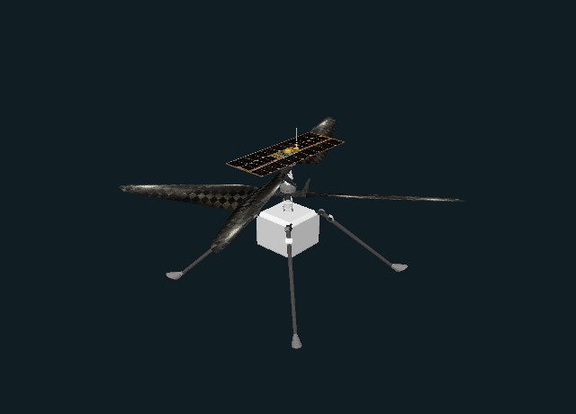 Ingenuity Mars helicopter model preview