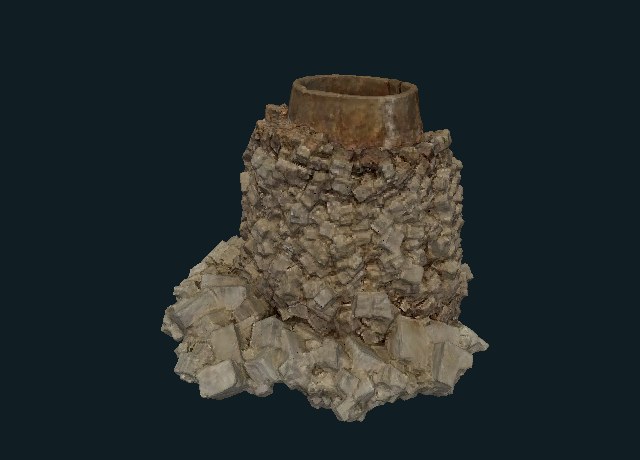 Halite crystals on a watering can model preview
