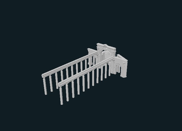 Palmyra Triumphal Arch with Colonnade model preview