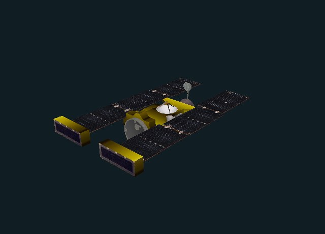 Stardust spacecraft and return capsule model preview
