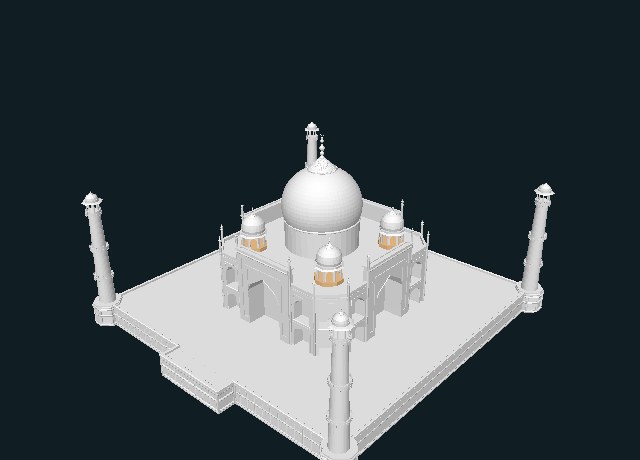 Taj Mahal model preview